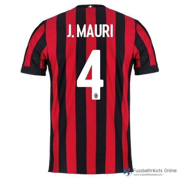 AC Milan Trikot Heim J.Mauri 2017-18 Fussballtrikots Günstig